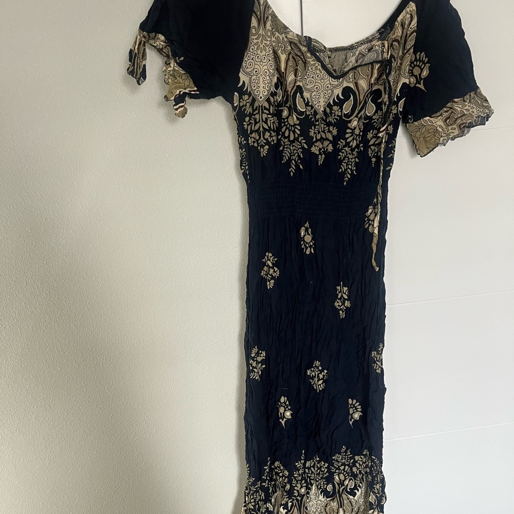 Elegant Black and Gold Dress